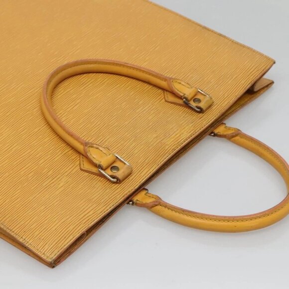 LOUIS VUITTON Epi Sac Plat Hand Bag Yellow - Picture 7 of 15
